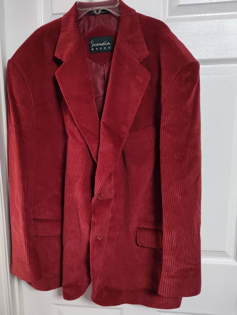 Vintage men's corduroy sports coat 50 2 red